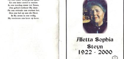 STEYN-Aletta-Sophia-nee-JanseVanVuuren-1922-2000