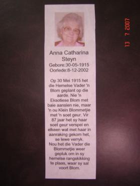 STEYN-Anna-Catharina-1915-2002-F