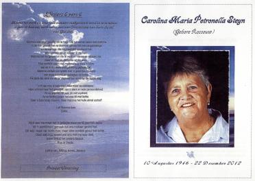 STEYN-Carolina-Maria-Petronella-nee-Rossouw-1946-2012-F