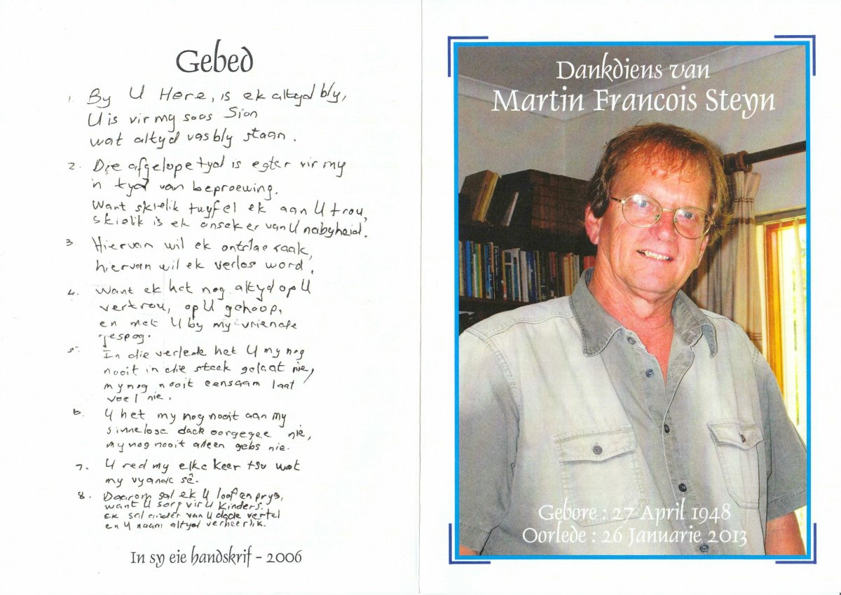 STEYN-Martin-Francois-Nn-Soepie-1948-2013-Ds-M_1