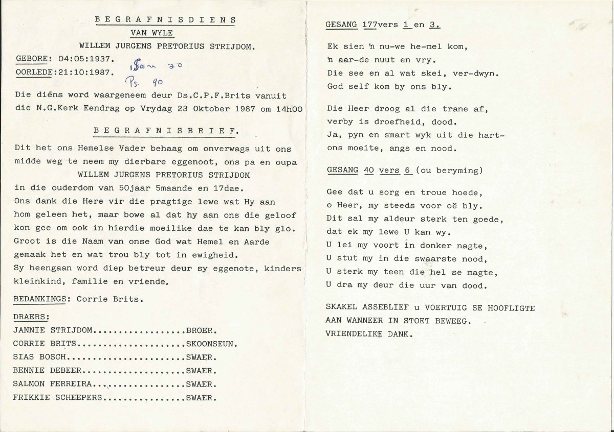 STRIJDOM-Willem-Jurgens-Pretorius-1937-1987-M_1