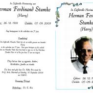 STUMKE, Herman Ferdinand 1933-2005