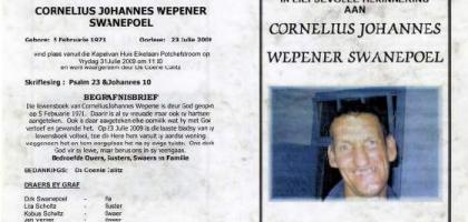 SWANEPOEL-Cornelius-Johannes-Wepener-1971-2009-M