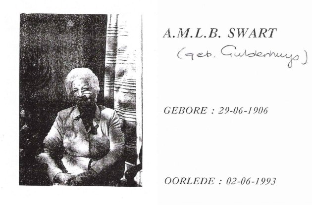 SWART-A-M-L-B-nee-GULDENHUYS-1906-1993
