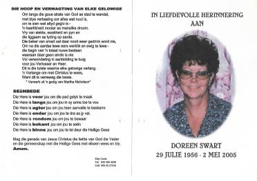SWART-Dorothea-Maria-Nn-Doreen-1956-2005-F