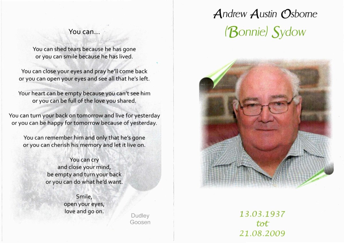 SYDOW-Andrew-Austin-Osborne-Nn-Bonnie-1937-2009-M-1