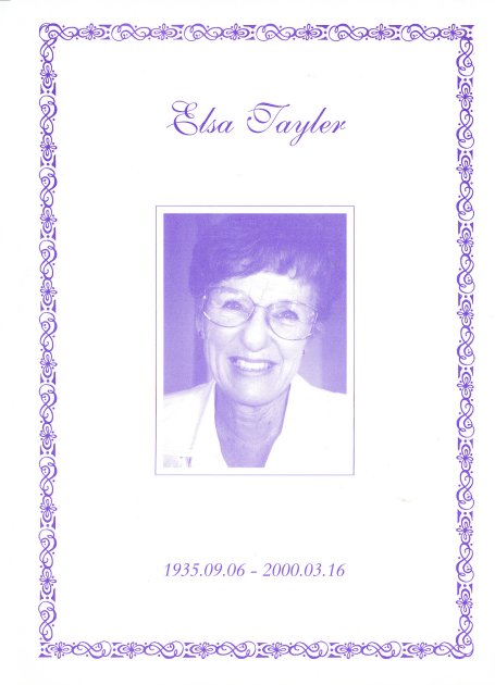 TAYLER Elsa 1935-2000