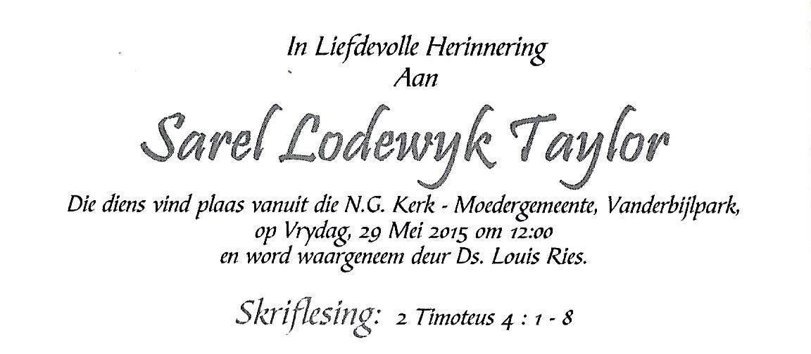 TAYLOR-Sarel-Lodewyk-Nn-Sarel-1935-2015-M_2