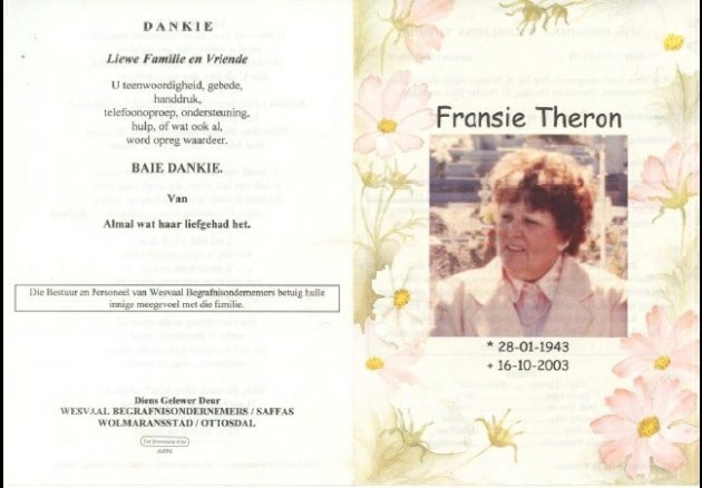 THERON-Thomisina-Wilhelmina-Nn-Fransie-1943-2003-F_1
