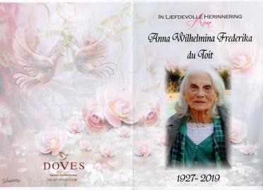 TOIT-DU-Anna-Wilhelmina-Frederika-Nn-Anna-1927-2019-F