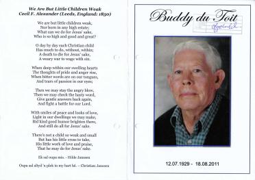 TOIT-DU-Burger-Adriaan-Nn-Buddy-1929-2011-M