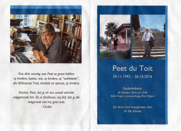 TOIT-DU-Peet-1942-2016-M