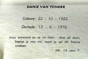 TONDER-VAN-Danie-1922-1976-M