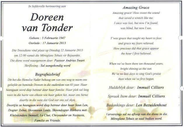 TONDER-VAN-Doreen-1947-2013-F