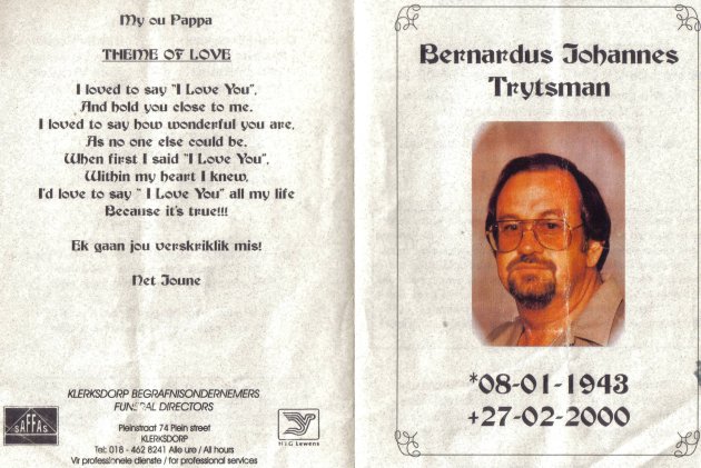 TRYSTMAN, Bernardus Johannes 1943-2000_1