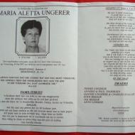 UNGERER, Maria Aletta nee BEKKER 1936-1997
