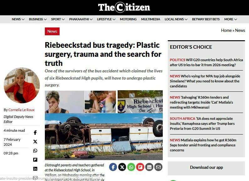 zHoërskool Riebeeckstad Bus Insident-13