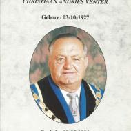 VENTER, Christiaan Andries 1927-1994_01