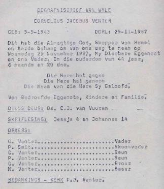 VENTER-Cornelius-Jacobus-1943-1987-M
