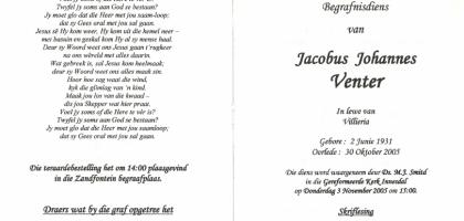 VENTER-Jacobus-Johannes-1931-2005