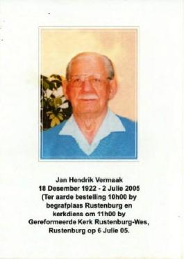 VERMAAK-Jan-Hendrik-Nn-Jan-1922-2005-M