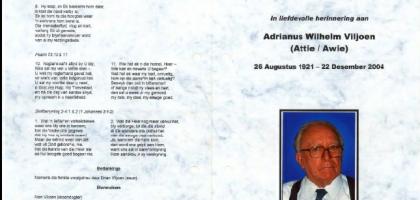 VILJOEN-Adrianus-Wilhelm-Nn-Attie.Awie-1921-2004-M