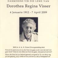VISSER, Dorothea Regina 1912-2009_1