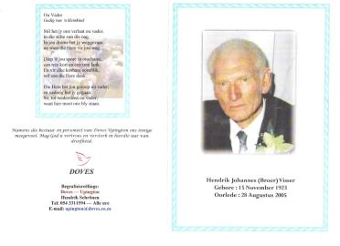 VISSER-Hendrik-Johannes-1923-2005-M
