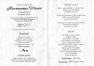VISSER-Hermanus-1952-2003-M
