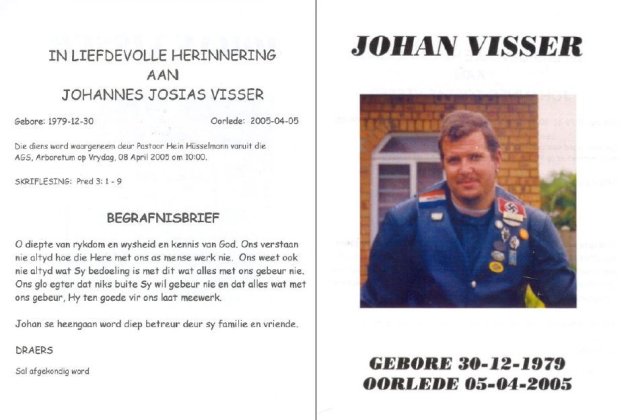 VISSER, Johannes Josias 1979-2005