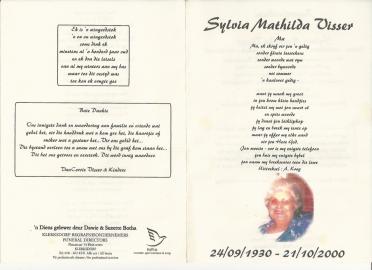 VISSER-Sylvia-Mathilda-1930-2000-F