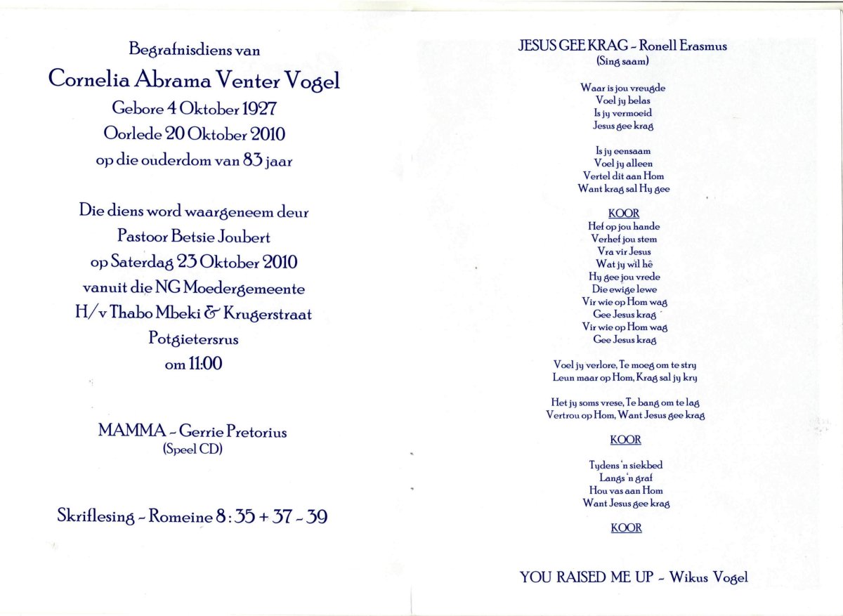 VOGEL-Cornelia-Abrama-nee-Venter-1927-2010-F_2