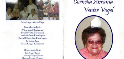 VOGEL-Cornelia-Abrama-nee-Venter-1927-2010-F