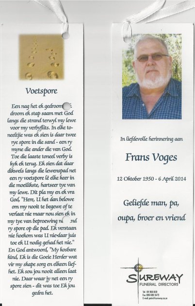 VOGES, Frans 1950-2014