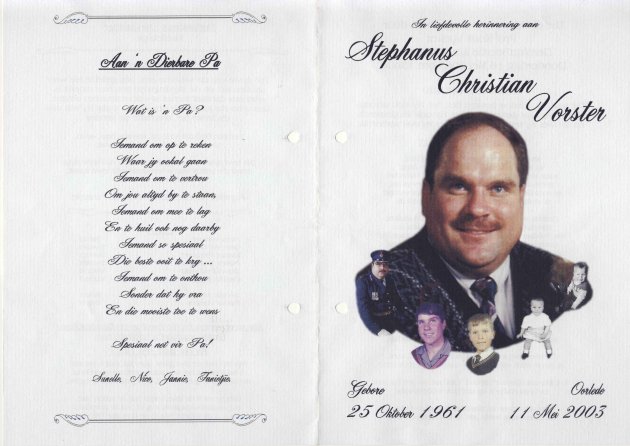 VORSTER, Stephanus Christian 1961-2003_01