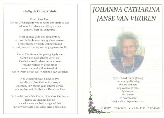 VUUREN Johanna Catharina Gebore GROBLER 1928-2007_1