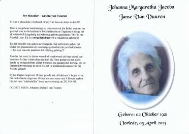 VUUREN-JANSE-VAN-Johanna-Margaretha-Jacoba-Nn-Grieta-1921-2013-F