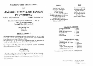 VUUREN-JANSEN-VAN-Andries-Cornelius-1930-2001-M