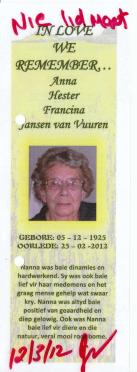 VUUREN-JANSEN-VAN-Anna-Hester-Francina-1925-2012-F
