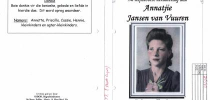 VUUREN-JANSEN-VAN-Anna-Maria-Nn-Annatjie-1925-2006-F