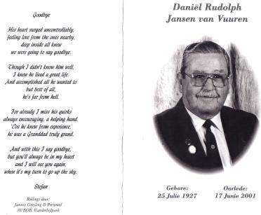 VUUREN-JANSEN-VAN-Daniël-Rudolph-1927-2001-M