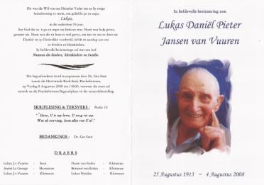VUUREN-JANSEN-VAN-Lukas-Daniel-Pieter-1913-2008-M