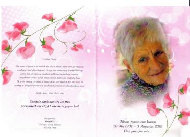 VUUREN-JANSEN-VAN-Minnie-1937-2019-F