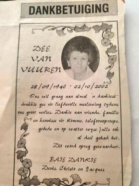 VUUREN-VAN-Dee-1946-2002-F