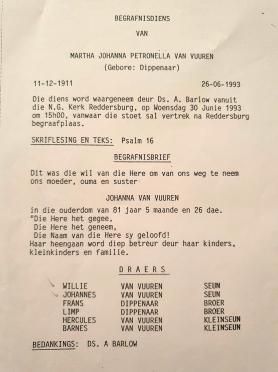 VUUREN-VAN-Martha-Johanna-Petronella-nee-Dippenaar-1911-1993-F