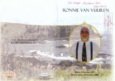 VUUREN-VAN-Ronald-Albertus-Nn-Ronnie-1937-2008-M