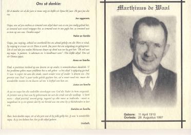 WAAL-DE-Marthinus-1910-1997-M