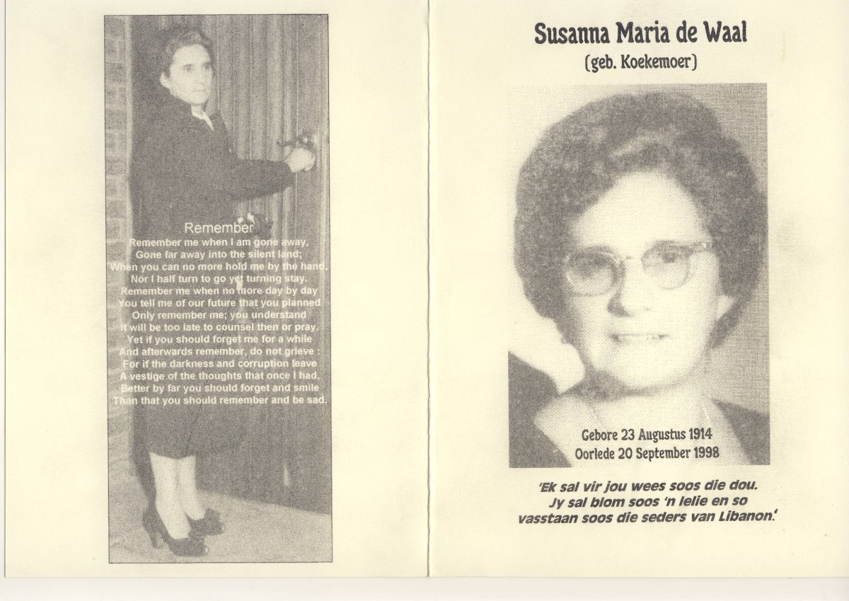 WAAL-DE-Susanna-Maria-nee-Koekemoer-1914-1998-F_1