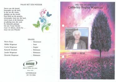 WAGENAAR-Catherina-Regina-1930-2018-F