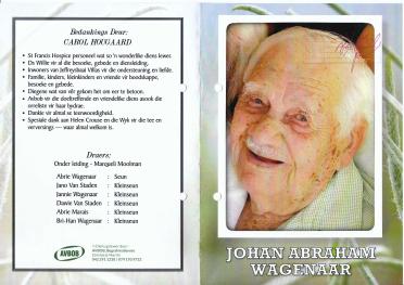 WAGENAAR-Johan-Abraham-1923-2016-M